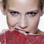 woman-eating-meat