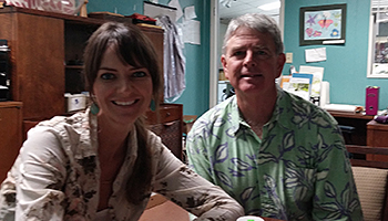 Kate & I speaking with Andy from the Hill Country Health Store.